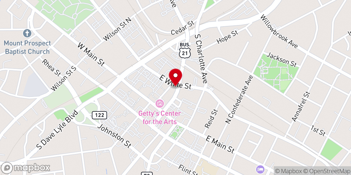 Map showing location of Episcopal Church of Our Saviour, Rock Hill, SC