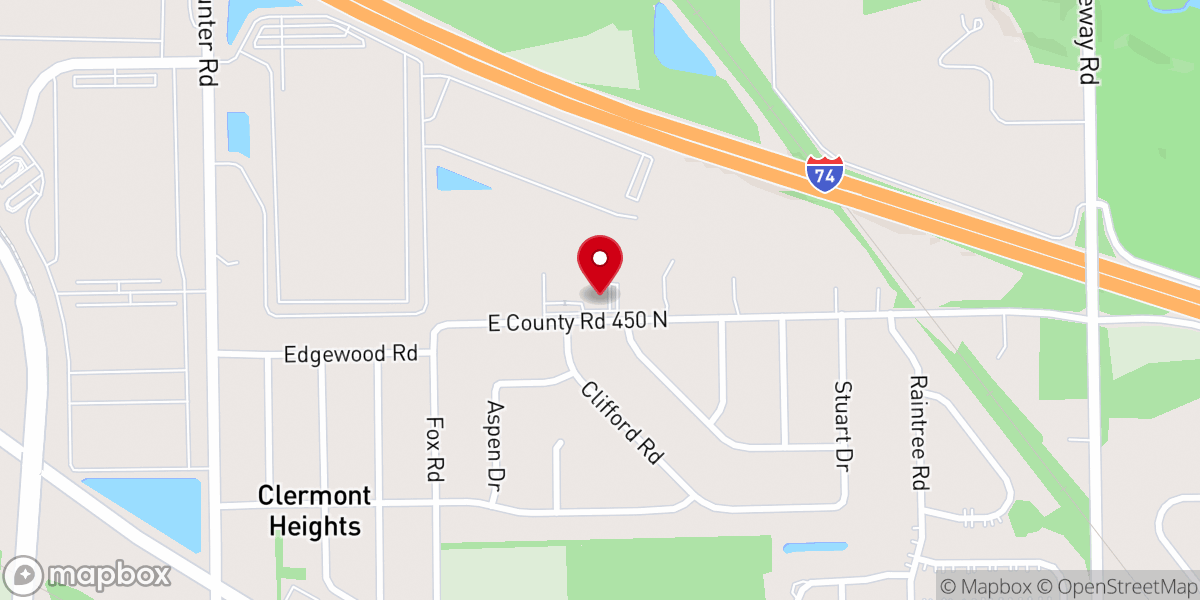 Map showing location of Liberty Baptist Church