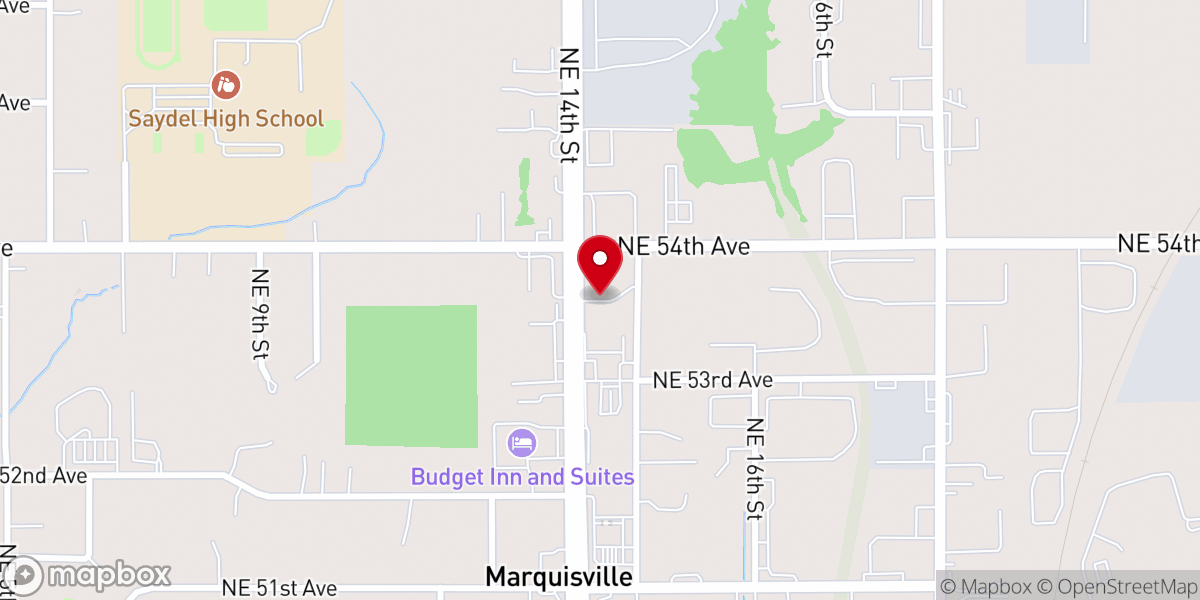 Map showing location of Marquisville United Methodist Church