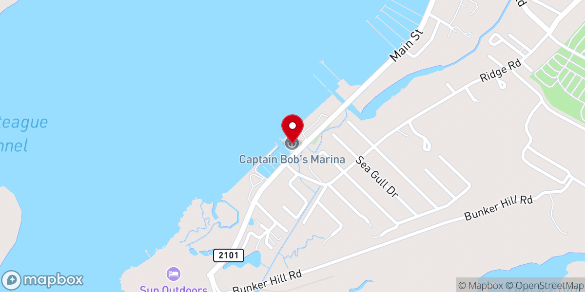 Map showing location of Sea Rocket Water Adventures- Chincoteague Island
