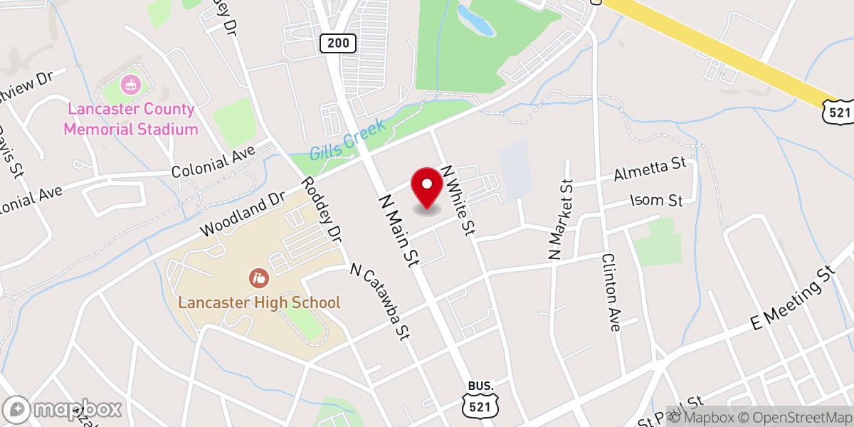 Map showing location of First Associate Reformed Presbyterian Church