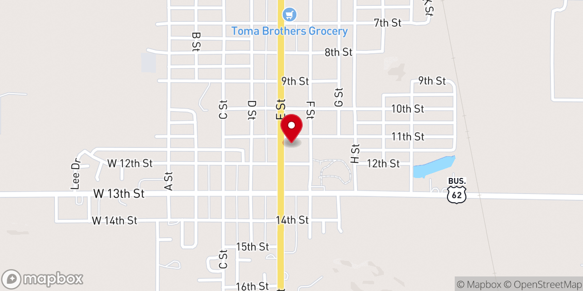 Map showing location of Snyder Church of Christ