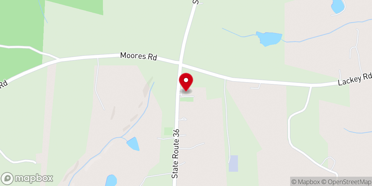 Map showing location of Lovejoy United Methodist Church