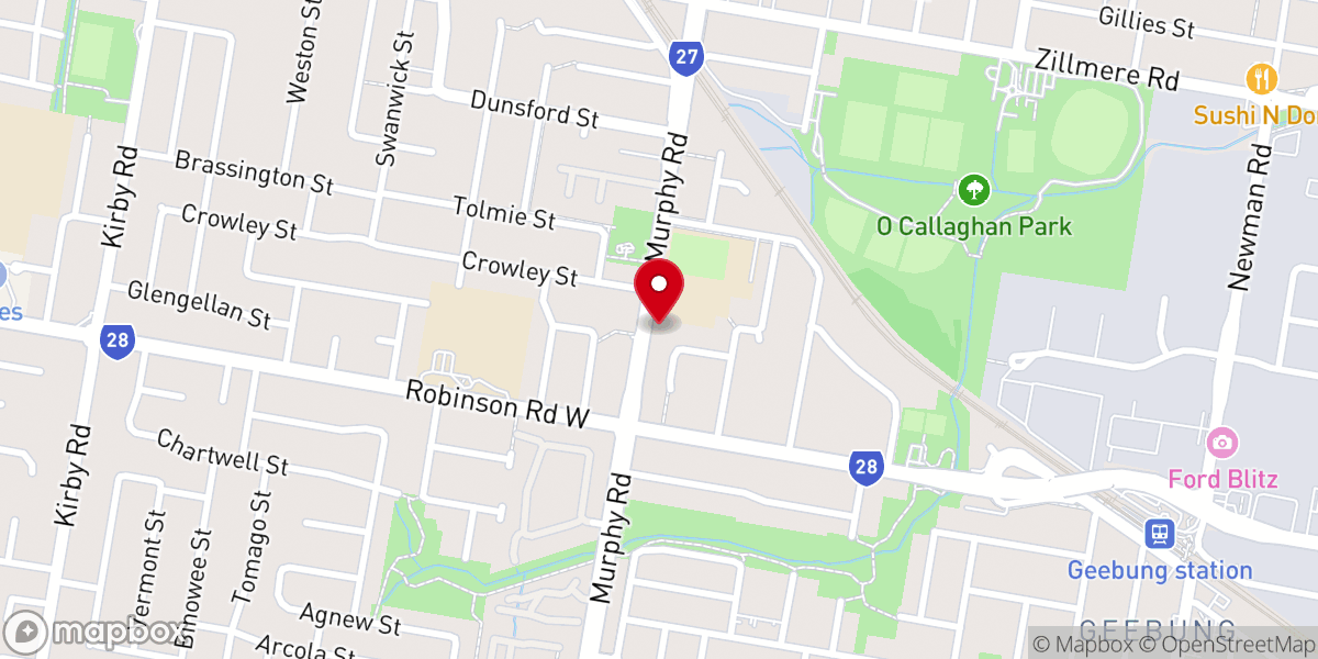Map showing location of St Matthias Anglican Church