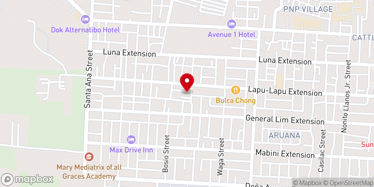 Map showing location of People's Baptist Church