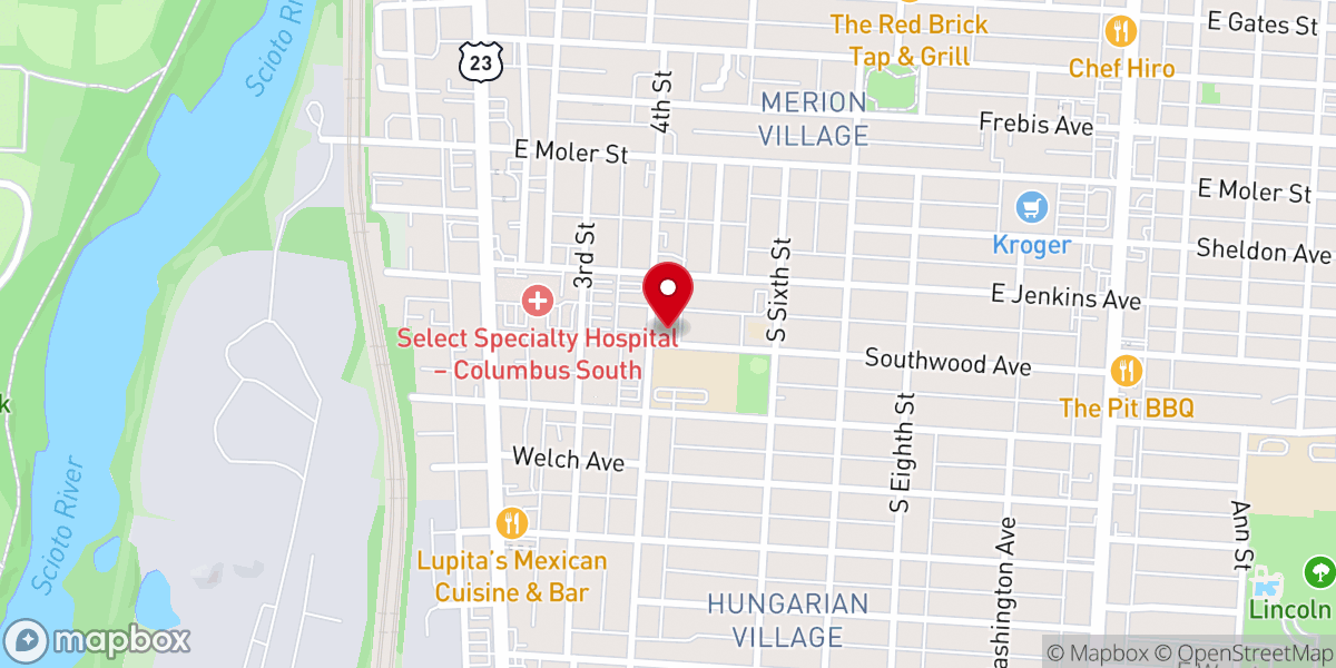 Map showing location of Hope City South
