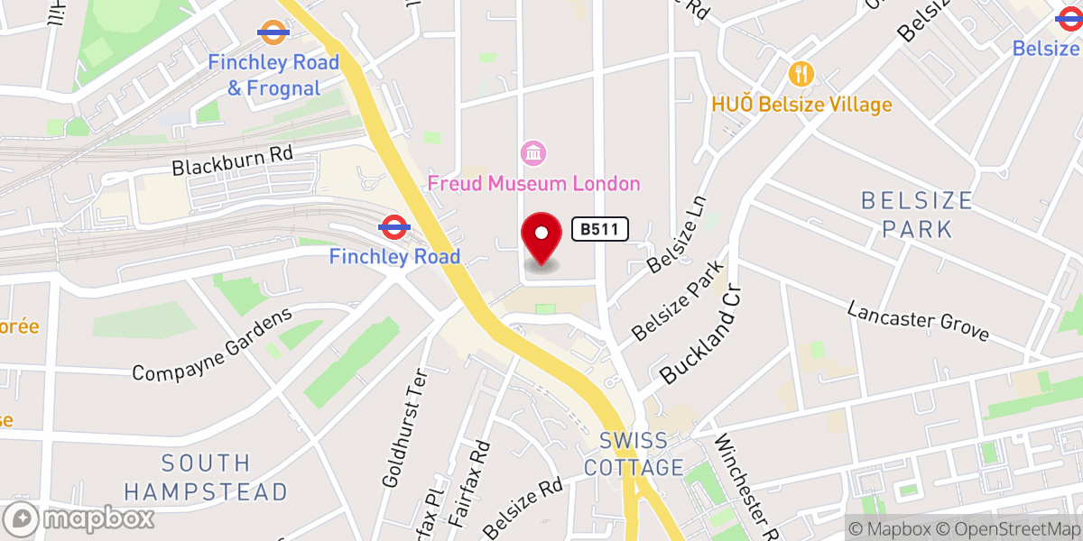 Map showing location of St Thomas More Church
