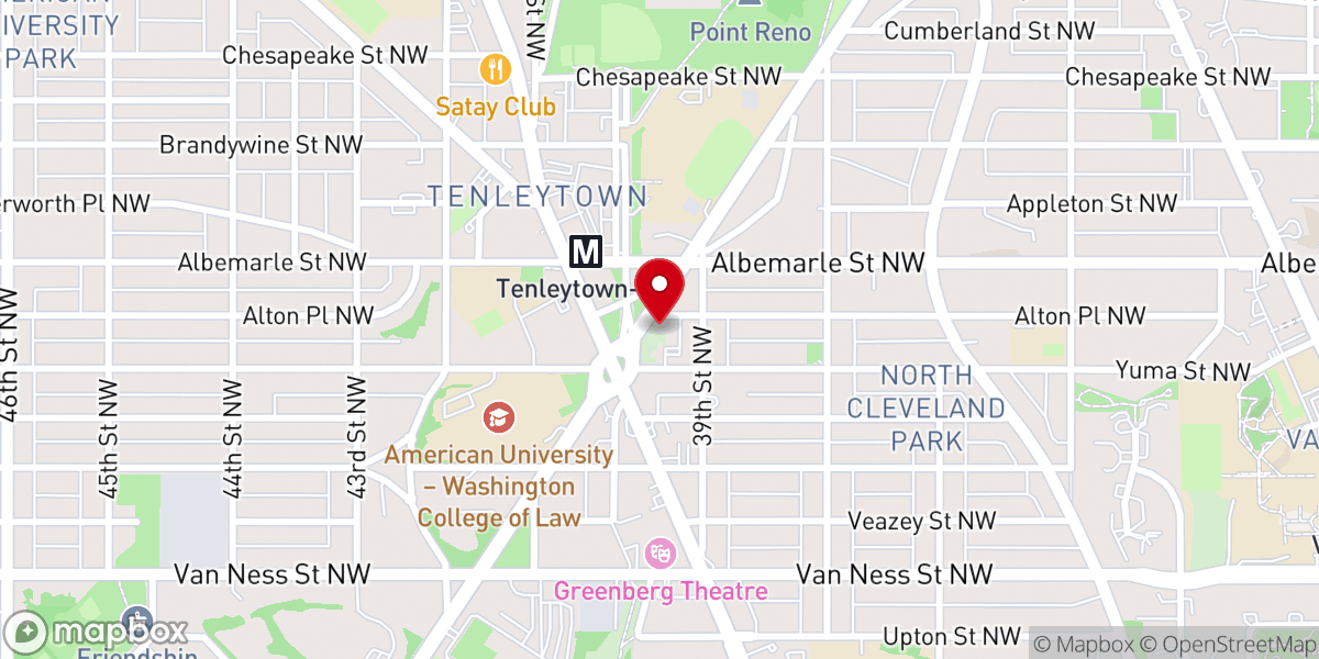 Map showing location of Agape Baptist Church
