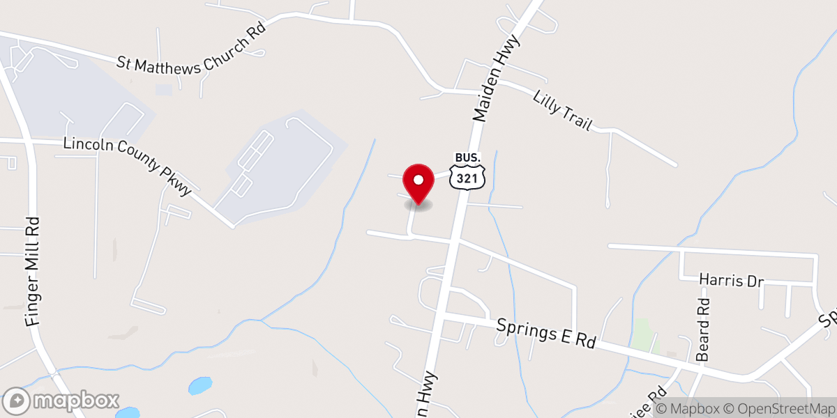 Map showing location of Exodus Baptist Church