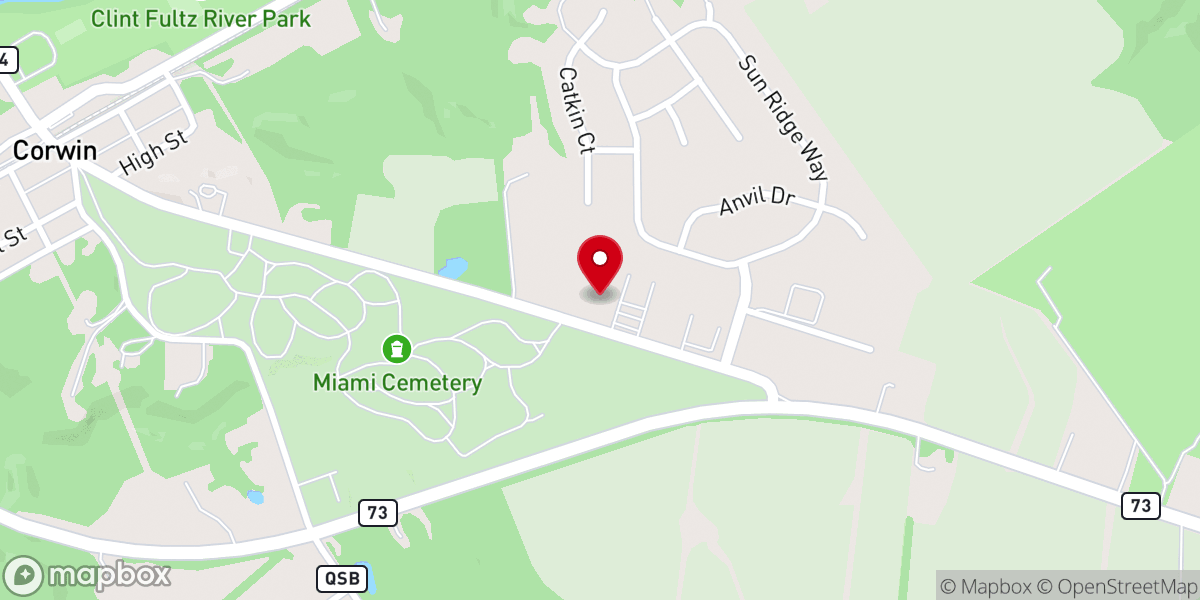 Map showing location of Waynesville Church of Christ