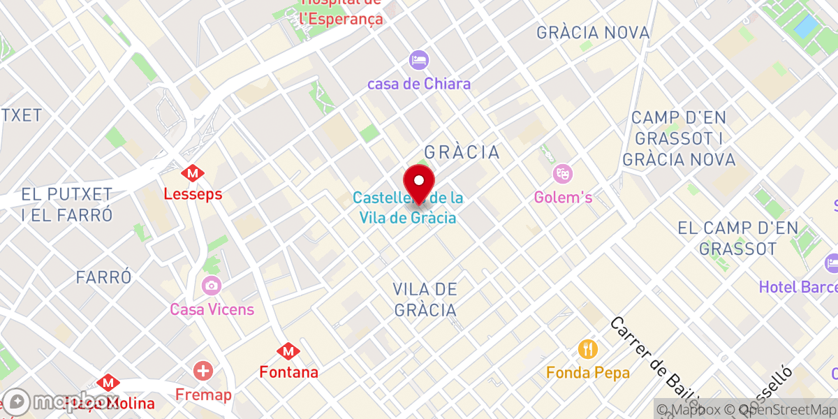 Map showing location of Parroquia de San Juan Bautista de Gracia