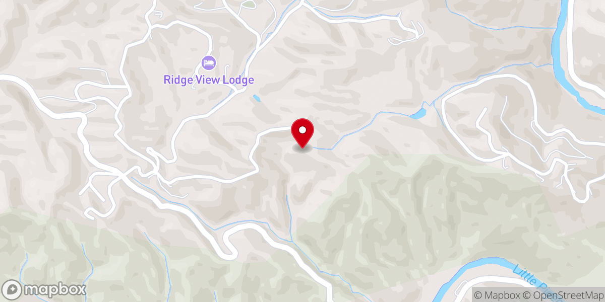 Map showing location of Scatterridge Lodge - Gatlinburg, TN Weddings