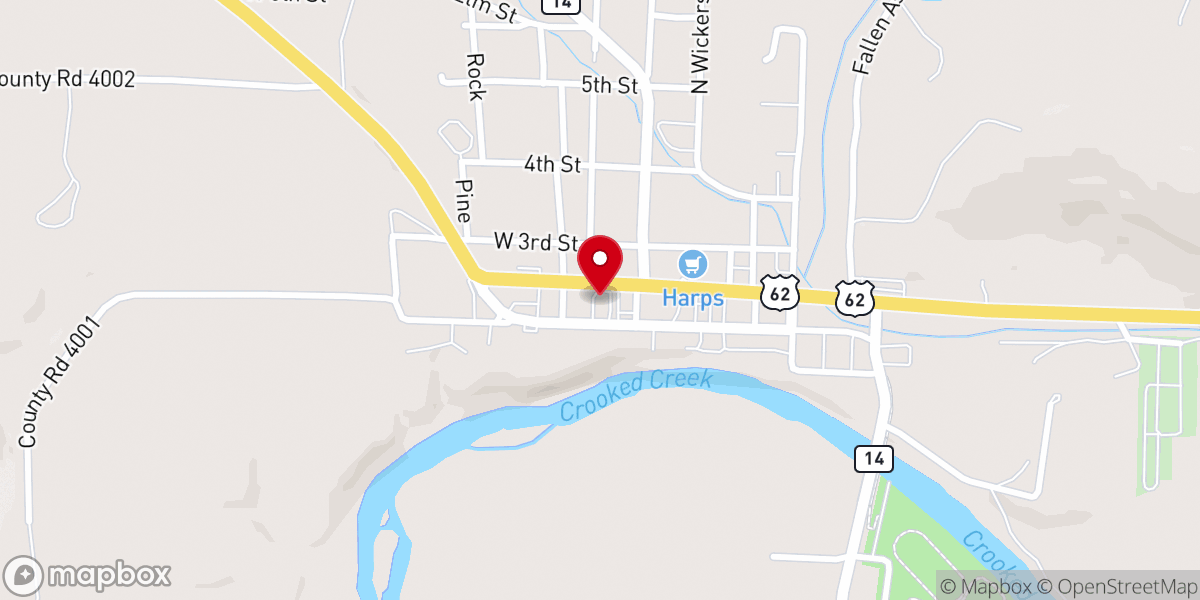 Map showing location of Main Street Church of Christ