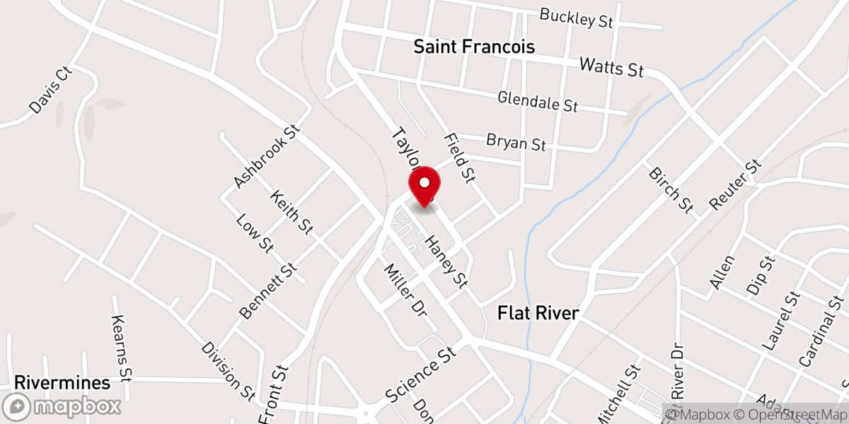 Map showing location of Trinity Lutheran Church