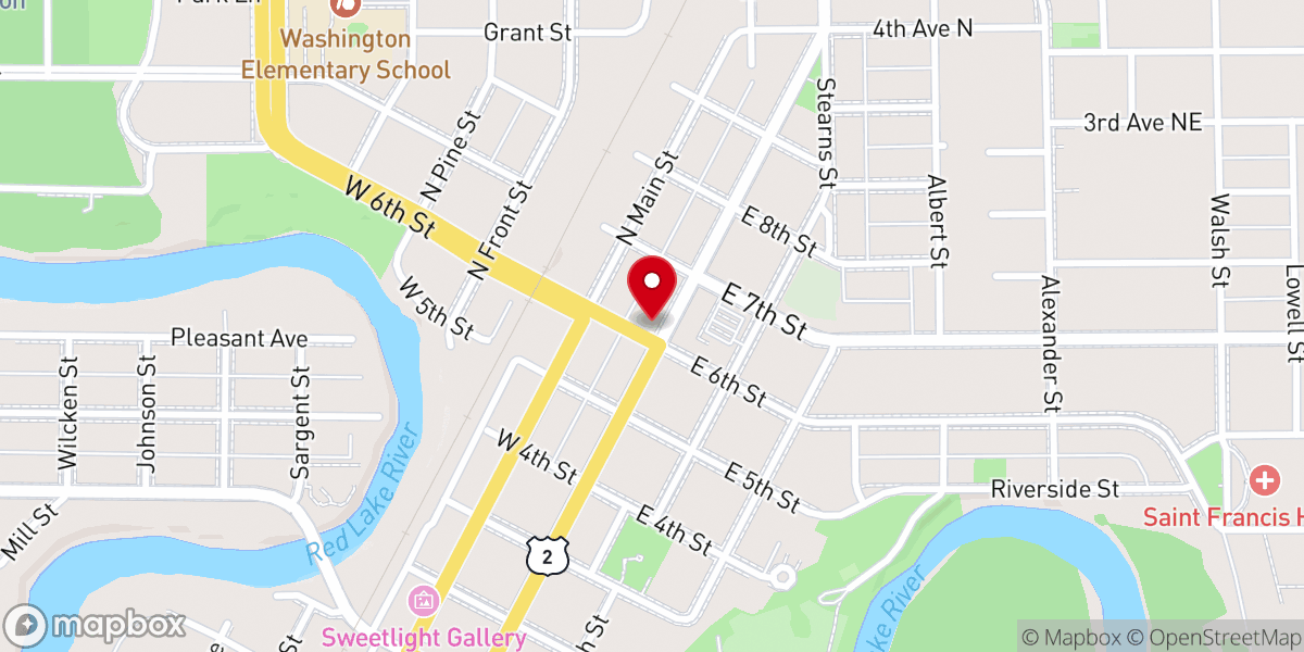 Map showing location of Domino's Pizza