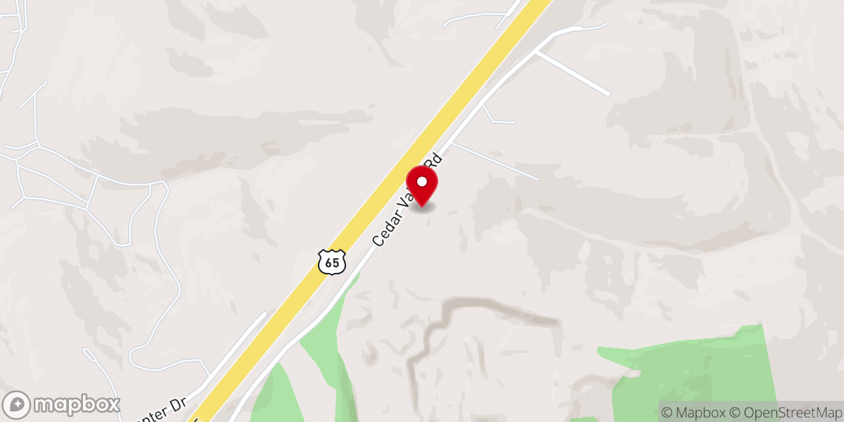 Map showing location of Cedar Valley Community Church