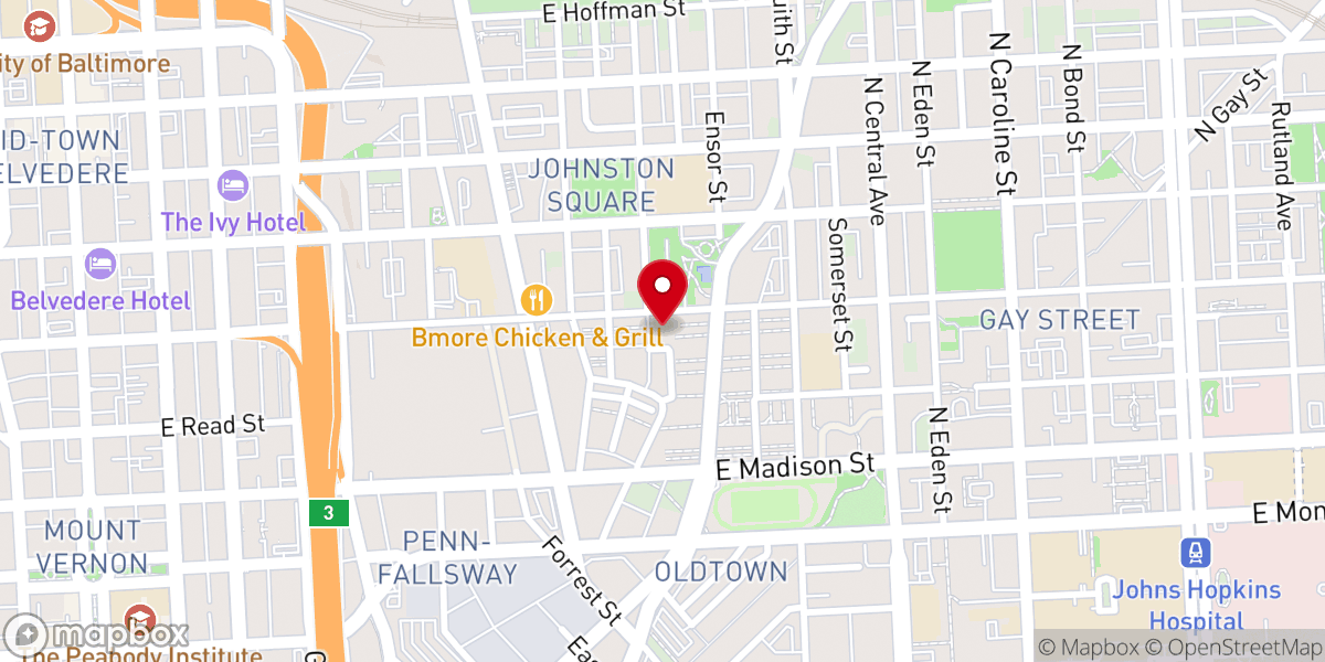 Map showing location of Sweet Prospect Baptist Church