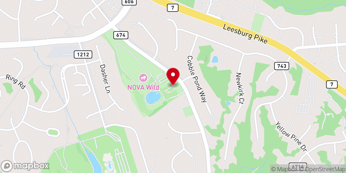 Map showing location of NOVA Wild