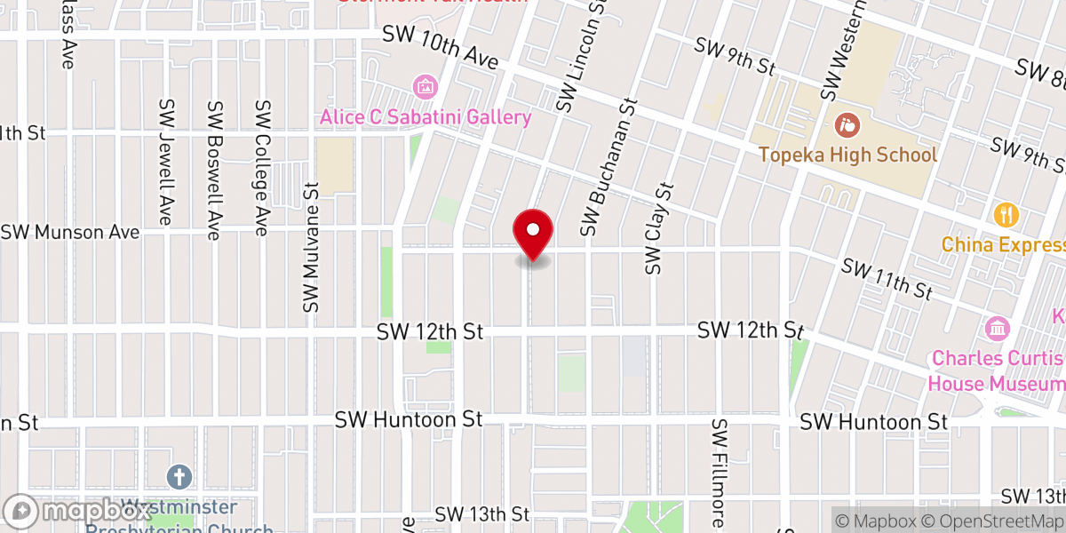 Map showing location of Faith Temple Church