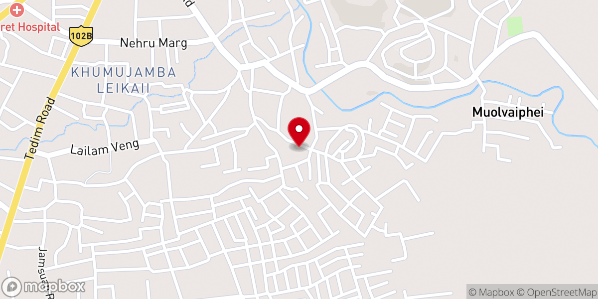Map showing location of UNITED PENTECOTAL CHURCH OF MIZORAM
