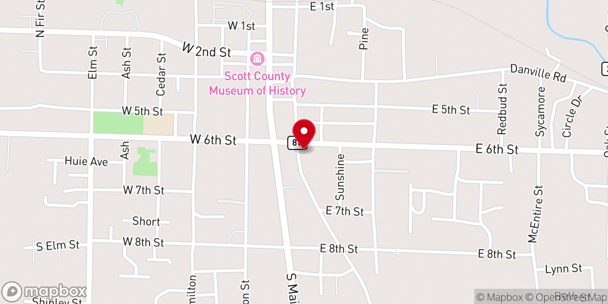 Map showing location of Waldron United Methodist Church - Food Distribution Center