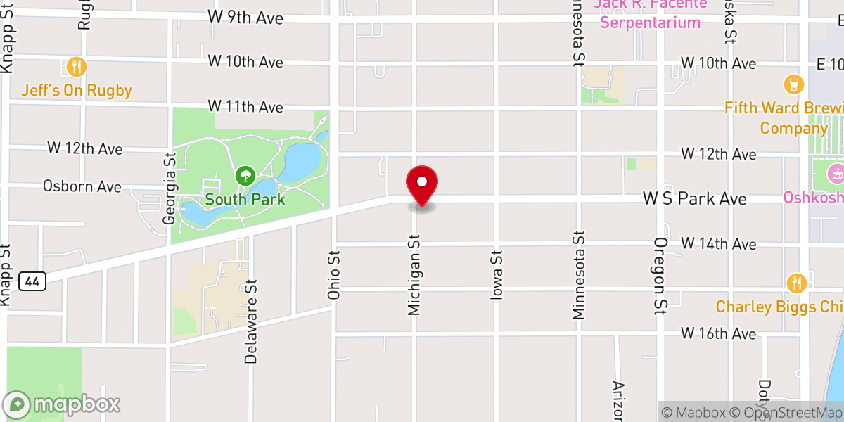 Map showing location of Emmanuel United Church of Christ
