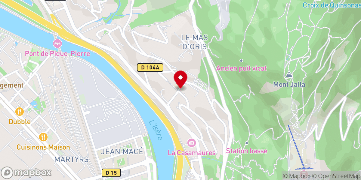 Map showing location of Notre Dame de l'Annonciation (Eglise Saint Martin le Vinoux Village)