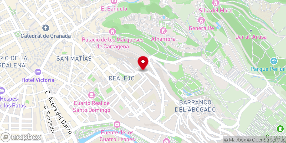Map showing location of Parroquia de San Cecilio