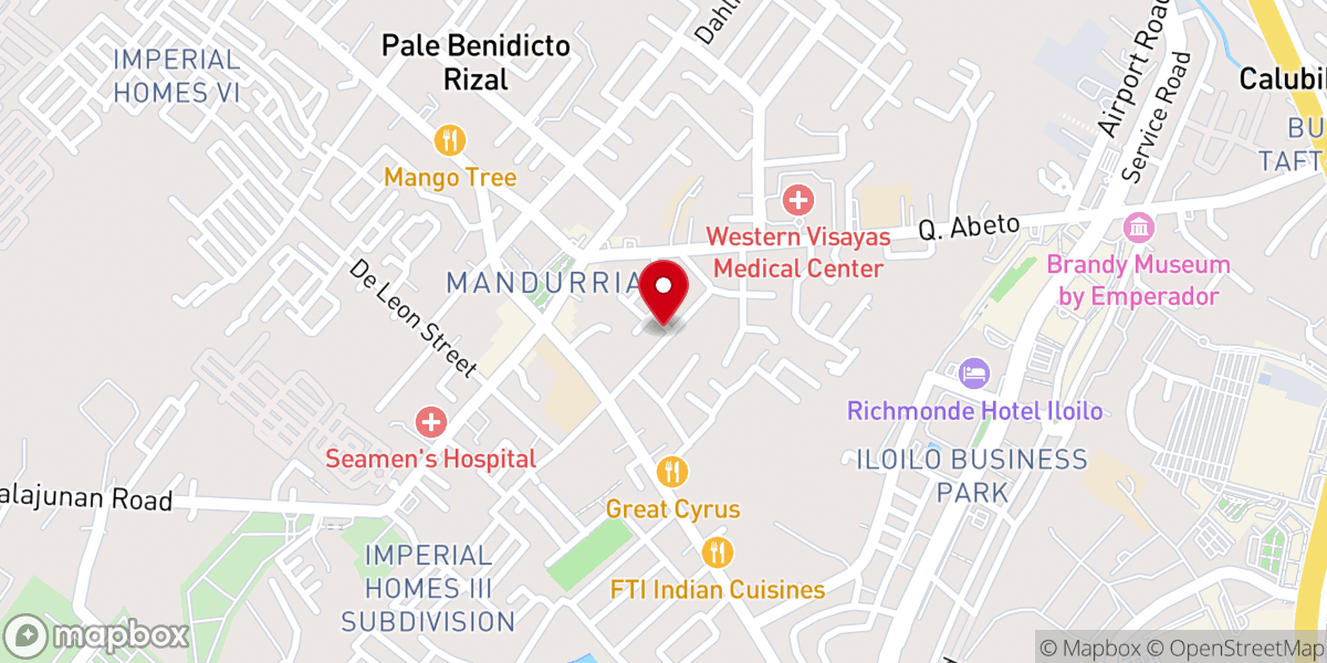Map showing location of Mandurriao Fundamental Baptist Church
