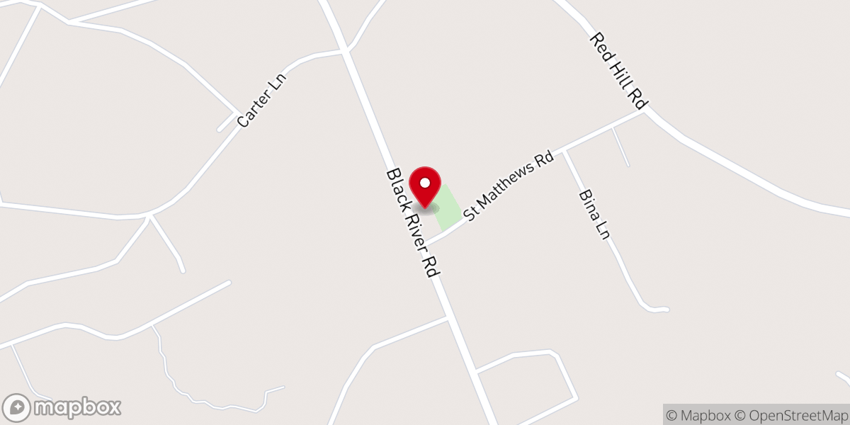 Map showing location of St Matthew United Methodist Church