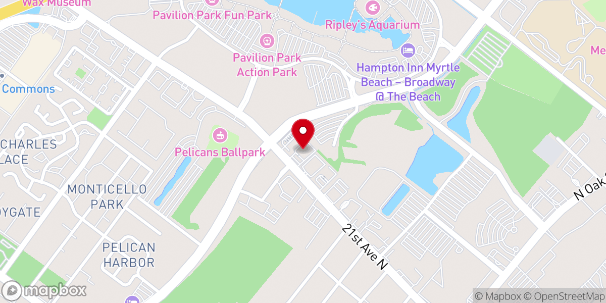 Map showing location of Thrive Church