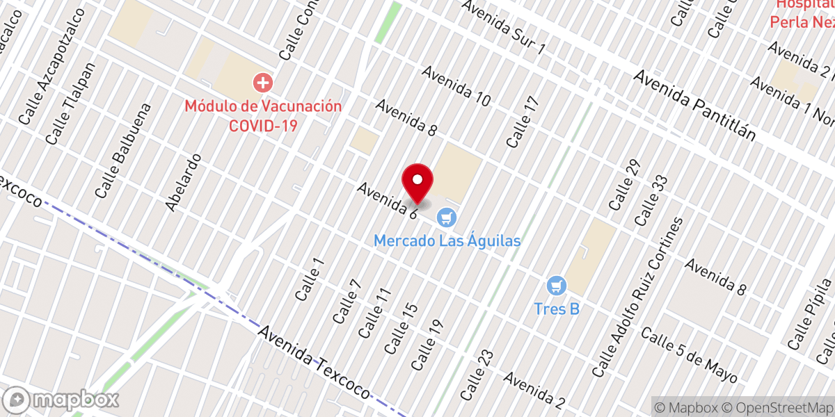 Map showing location of Parroquia de San Antonio de Padua