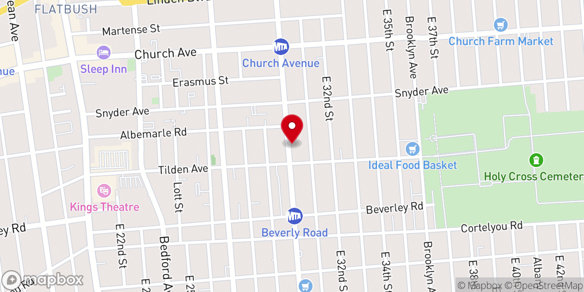 Map showing location of New Temple Mt. Zion Christ Church