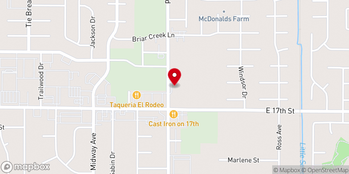 Map showing location of New Hope Temple Church