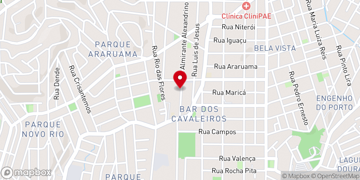 Map showing location of Igreja Batista do Parque Lafaiete