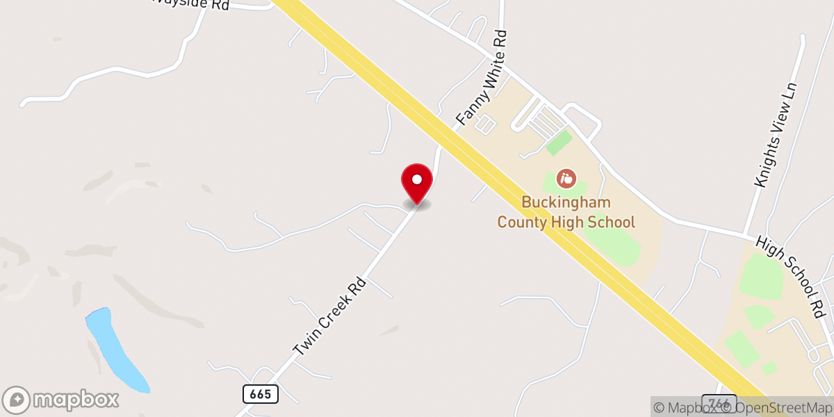 Map showing location of Buckingham Church of the Nazarene