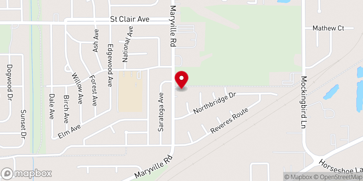 Map showing location of First Christian Church