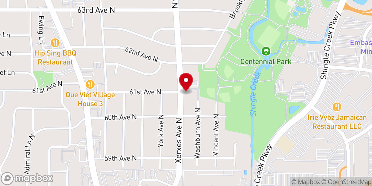 Map showing location of Brookdale Christian Center AG