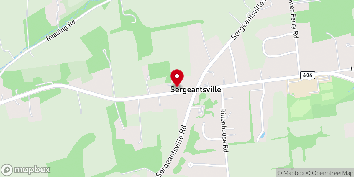 Map showing location of Sergeantsvill Untd Methodist
