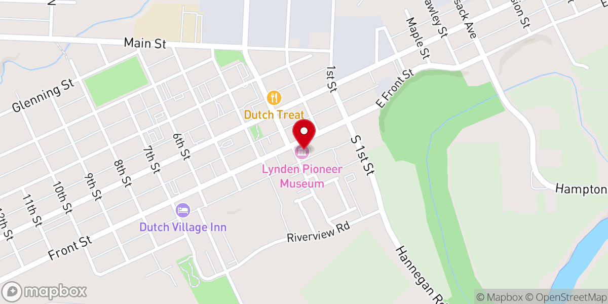 Map showing location of Lynden Heritage Museum