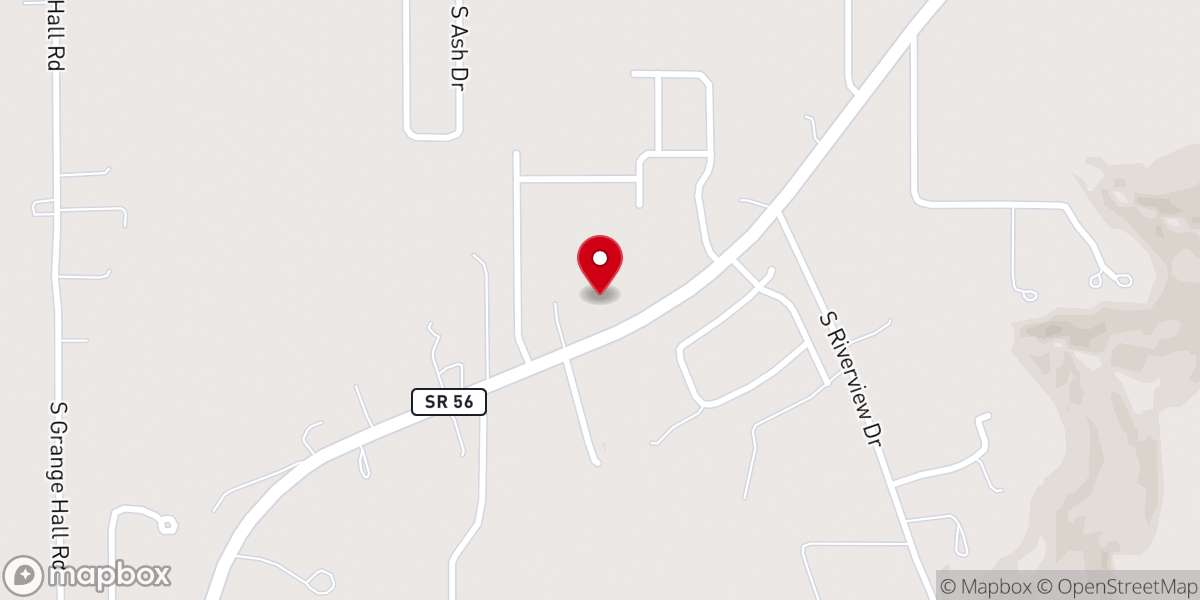 Map showing location of Hanover Baptist Church