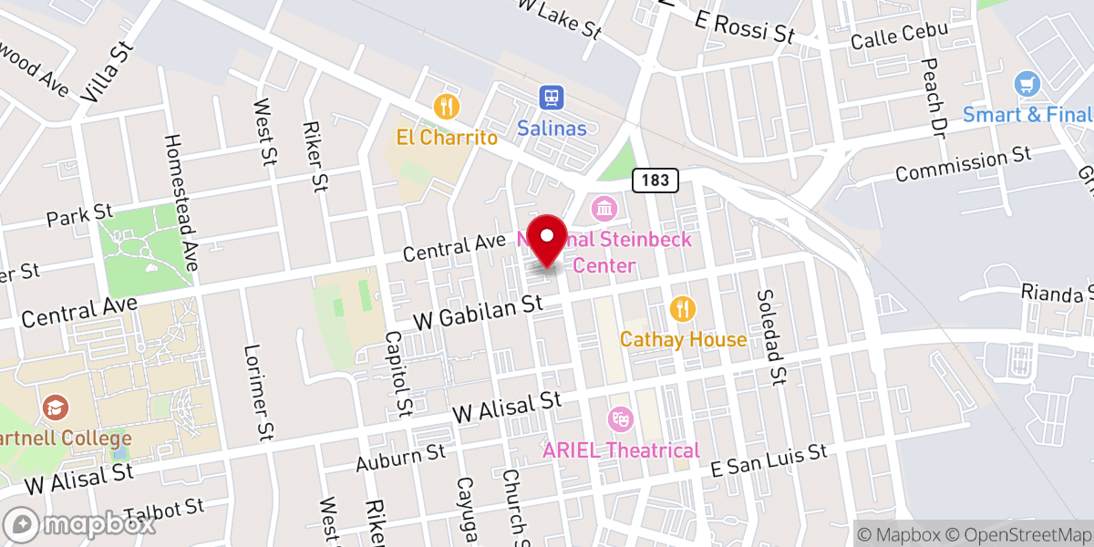 Map showing location of Rock of Salinas