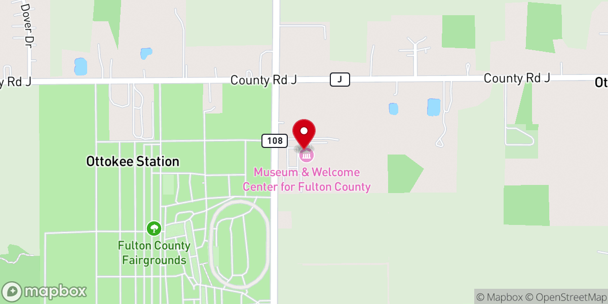 Map showing location of Museum & Welcome Center of Fulton County, Ohio