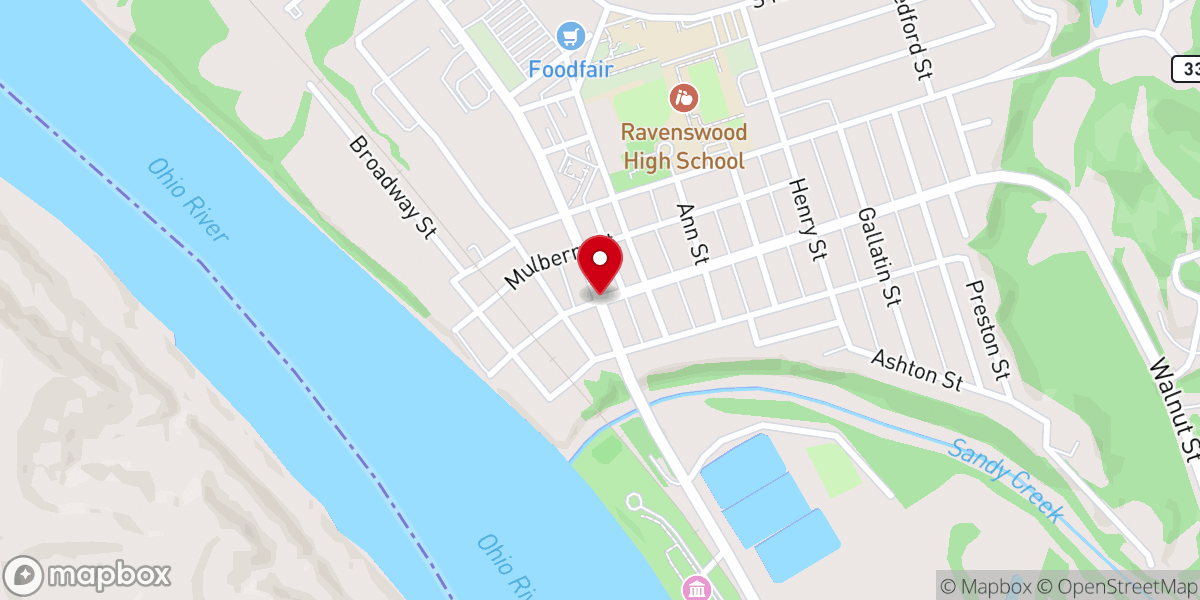 Map showing location of Historic Ravenswood/"Old Town" Historic District