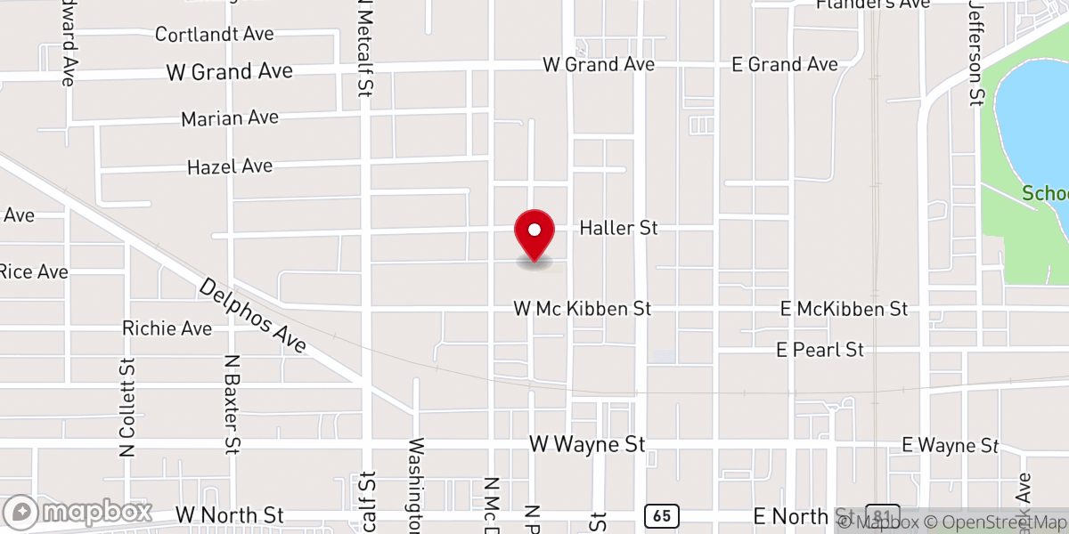 Map showing location of St Rose School