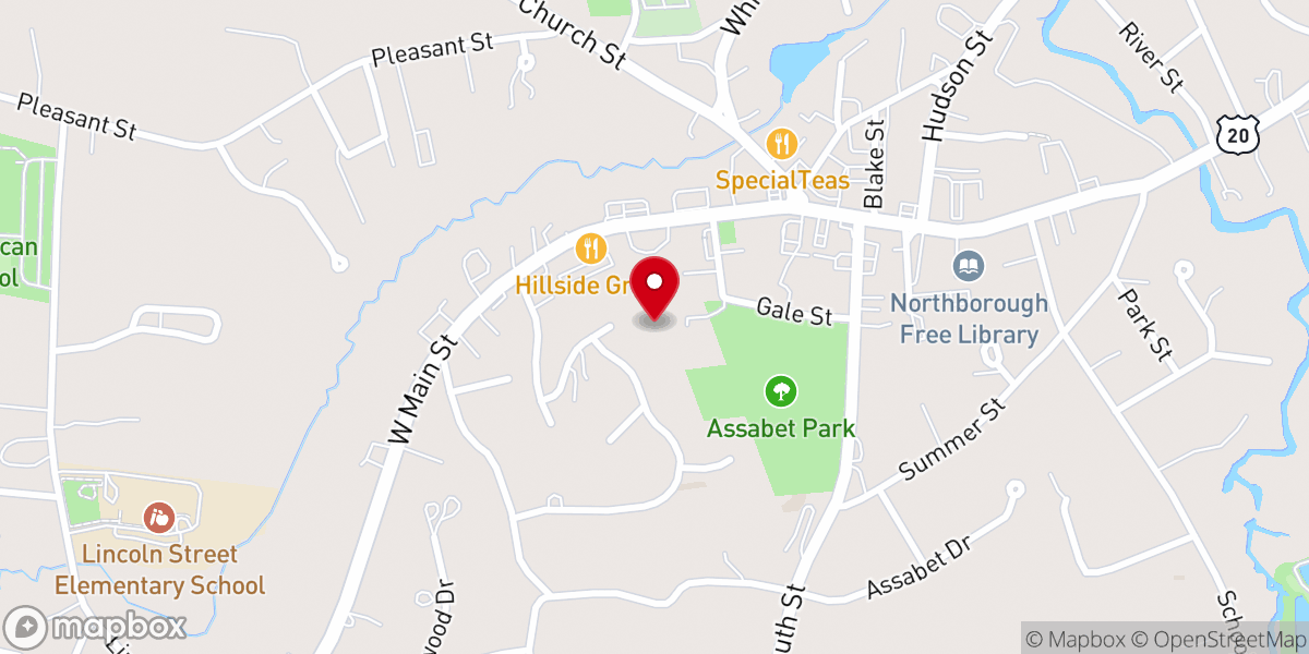 Map showing location of Baptist Convention of New England