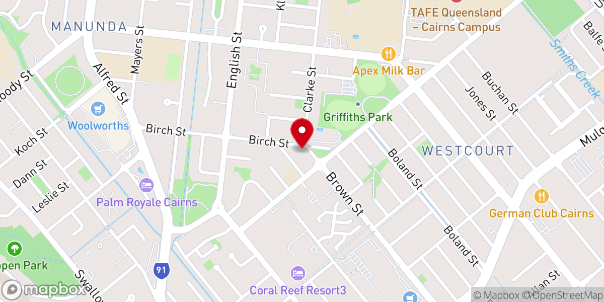 Map showing location of Uniting Church - Cairns