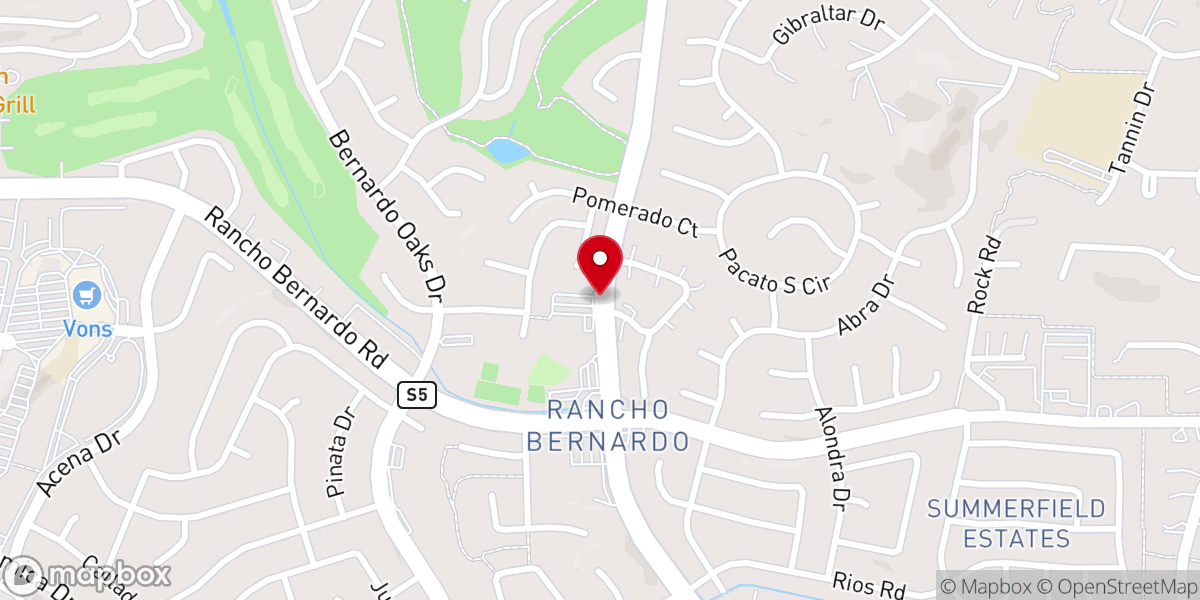 Map showing location of Rancho Bernardo Community Presbyterian Church