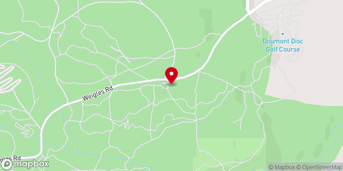 Map showing location of Ammonite Falls Trail Parking Lot