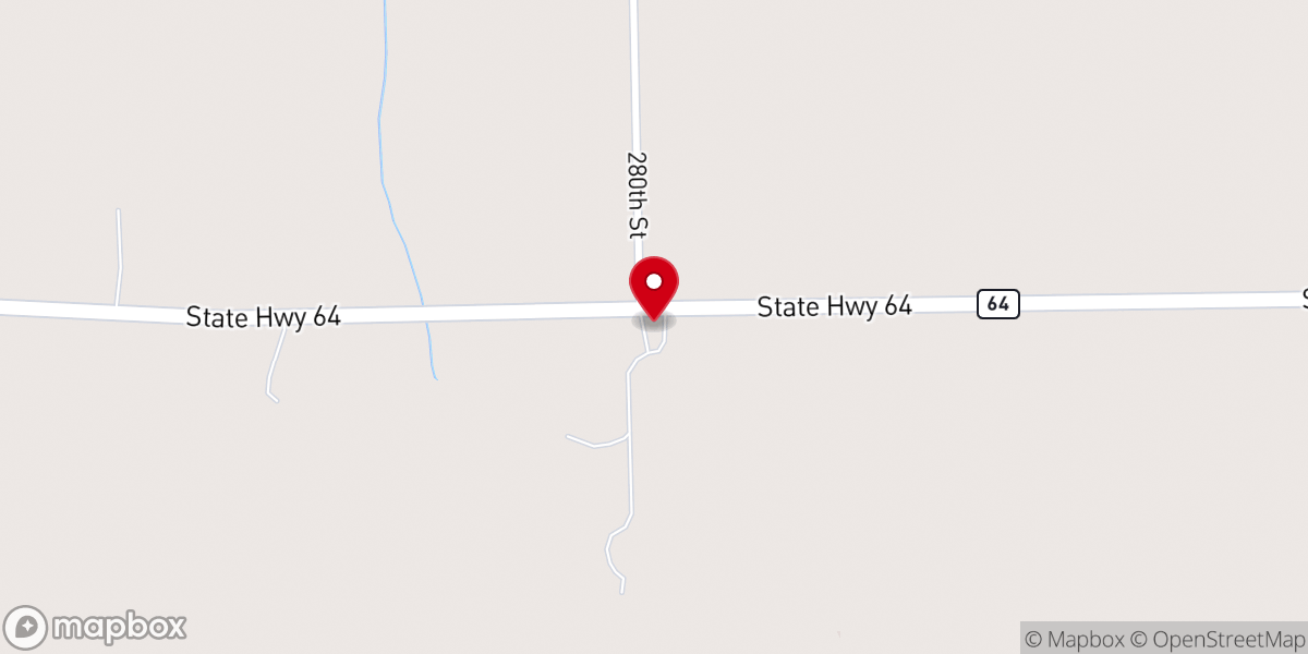 Map showing location of St. John Lutheran Church (LCMS)